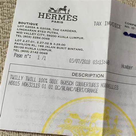 hermes credit|hermes receipt.